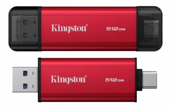 Выглядит, как флешка, но это полноценный SSD. Представлен Kingston Dual Portable SSD